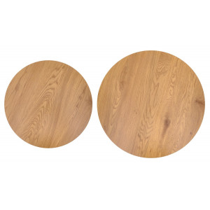 PIERSON modern 2 részes dohányzóasztal szett – tölgy / kasmír - 70/50cm