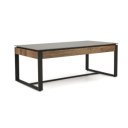 RYDER modern dohányzóasztal – fekete márvány / dió -121cm