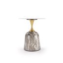 RIVERTON modern dohányzóasztal –  márvány / arany - 50cm