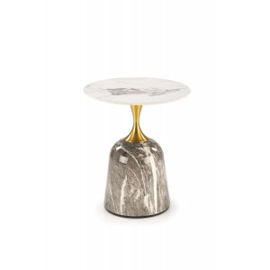 RIVERTON modern dohányzóasztal –  márvány / arany - 50cm