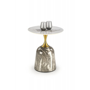 RIVERTON modern dohányzóasztal –  márvány / arany - 50cm