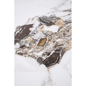 RIVERTON modern dohányzóasztal –  márvány / arany - 50cm