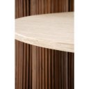 RAVEN modern dohányzóasztal – travertin / dió - 80cm