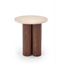 RAVEN modern lerakóasztal – travertin / dió - 50cm