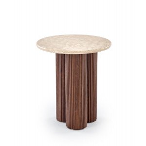 RAVEN modern lerakóasztal – travertin / dió - 50cm HALMAR