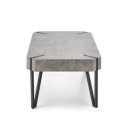 ELIOT modern dohányzóasztal – beton / fekete - 110cm