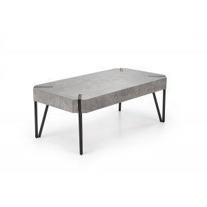 ELIOT modern dohányzóasztal – beton / fekete - 110cm