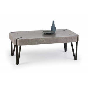 ELIOT modern dohányzóasztal – beton / fekete - 110cm