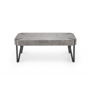 ELIOT modern dohányzóasztal – beton / fekete - 110cm