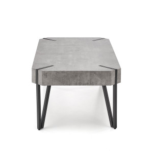 ELIOT modern dohányzóasztal – beton / fekete - 110cm
