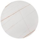 FOSTER modern dohányzóasztal szett – fehér márvány / arany - 63/48cm