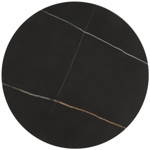 FOSTER modern 2 részes dohányzóasztal szett – fekete márvány / arany - 63/48cm