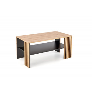 FREMONT modern dohányzóasztal –  tölgy / fekete - 110cm