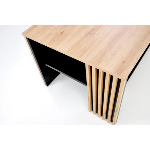 FREMONT modern dohányzóasztal –  tölgy / fekete - 110cm