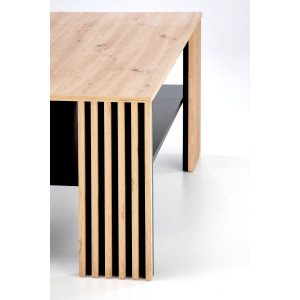 FREMONT modern dohányzóasztal –  tölgy / fekete - 110cm