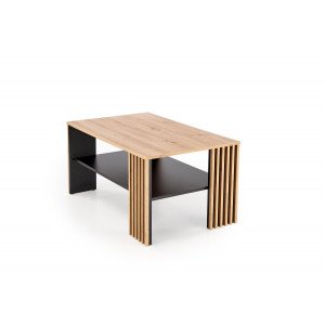 FREMONT modern dohányzóasztal –  tölgy / fekete - 110cm
