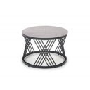 FLOREN modern 2 részes dohányzóasztal szett – szürke / fekete -80/60cm
