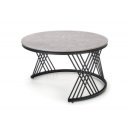 FLOREN modern 2 részes dohányzóasztal szett – szürke / fekete -80/60cm