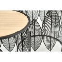 FORREST modern 2 részes dohányzóasztal szett – tölgy/ fekete -40/33cm