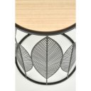 FORREST modern 2 részes dohányzóasztal szett – tölgy/ fekete -40/33cm