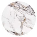 FERNLEY modern 2 részes dohányzóasztal szett – fehér márvány / fekete - 80/60cm