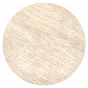 FERRON modern dohányzóasztal – travertin / dió -80cm