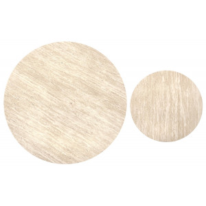 FERRON modern dohányzóasztal – travertin / dió -80cm