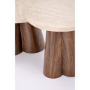 FERRON modern lerakóasztal – travertin / dió - 50cm