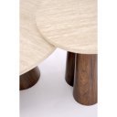 FERRON modern lerakóasztal – travertin / dió - 50cm