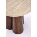 FERRON modern lerakóasztal – travertin / dió - 50cm