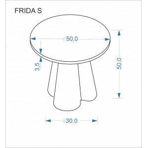 FERRON modern lerakóasztal – travertin / dió - 50cm