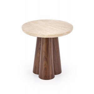 FERRON modern lerakóasztal – travertin / dió - 50cm HALMAR