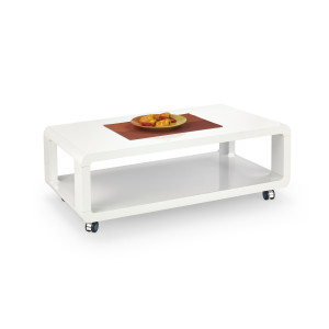 FUSION modern dohányzóasztal – fehér - 105cm