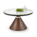 GRAFTON modern dohányzóasztal – márvány / dió  -70cm