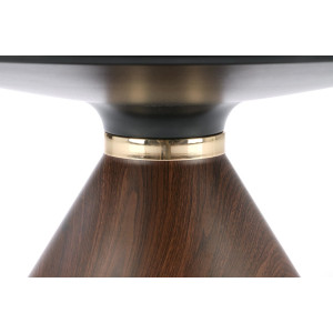 GRAFTON modern dohányzóasztal – márvány / dió  -70cm