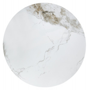 GRAFTON modern dohányzóasztal – márvány / dió  -70cm