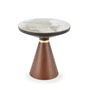 GRAFTON modern lerakóasztal – márvány / dió - 50cm