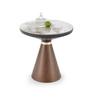 GRAFTON modern lerakóasztal – márvány / dió - 50cm