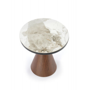 GRAFTON modern lerakóasztal – márvány / dió - 50cm