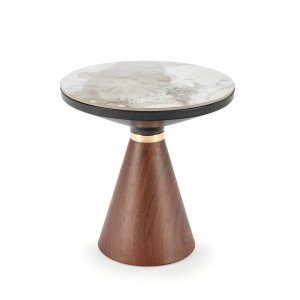 GRAFTON modern lerakóasztal – márvány / dió - 50cm HALMAR