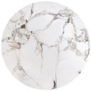 GALLOWAY modern 3 részes dohányzóasztal szett – fehér márvány / fekete - 80/60/45cm
