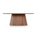 GRANVILLE modern ovális dohányzóasztal – dió -120cm