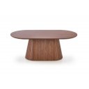 GRANVILLE modern ovális dohányzóasztal – dió -120cm