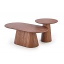 GRANVILLE modern ovális dohányzóasztal – dió -120cm