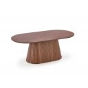 GRANVILLE modern ovális dohányzóasztal – dió -120cm