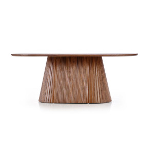 GRANVILLE modern ovális dohányzóasztal – dió -120cm