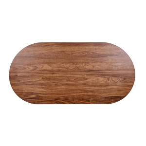 GRANVILLE modern ovális dohányzóasztal – dió -120cm