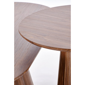 GRANVILLE modern ovális dohányzóasztal – dió -120cm