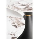 GOLDWIN modern dohányzóasztal – fehér márvány / fekete - 80cm