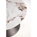 GOLDWIN modern dohányzóasztal – fehér márvány / fekete - 80cm